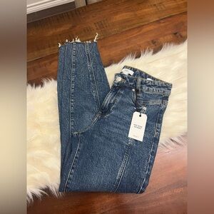 Forever 21 Premium Mid Rise Skinny Jeans Size 24 NWT Dark Wash